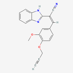 molecular formula C20H15N3O2 B5464117 2-(1H-benzimidazol-2-yl)-3-[3-methoxy-4-(2-propyn-1-yloxy)phenyl]acrylonitrile 