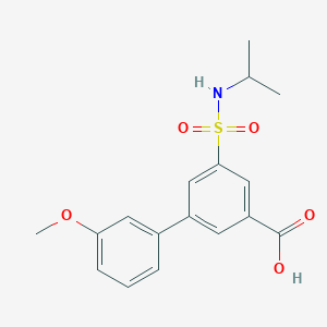 molecular formula C17H19NO5S B5464132 5-[(isopropylamino)sulfonyl]-3'-methoxybiphenyl-3-carboxylic acid 