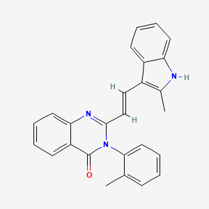 molecular formula C26H21N3O B5464153 2-[2-(2-methyl-1H-indol-3-yl)vinyl]-3-(2-methylphenyl)-4(3H)-quinazolinone 