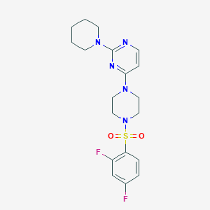 molecular formula C19H23F2N5O2S B5464160 4-{4-[(2,4-difluorophenyl)sulfonyl]-1-piperazinyl}-2-(1-piperidinyl)pyrimidine 