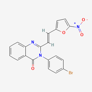 molecular formula C20H12BrN3O4 B5464175 3-(4-bromophenyl)-2-[2-(5-nitro-2-furyl)vinyl]-4(3H)-quinazolinone 