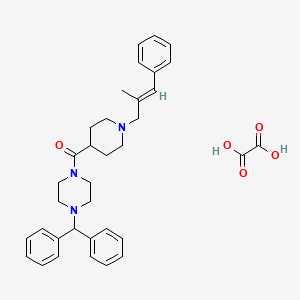 molecular formula C35H41N3O5 B5464181 1-(diphenylmethyl)-4-{[1-(2-methyl-3-phenyl-2-propen-1-yl)-4-piperidinyl]carbonyl}piperazine oxalate 