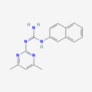 molecular formula C17H17N5 B5464200 N-(4,6-dimethyl-2-pyrimidinyl)-N'-2-naphthylguanidine 