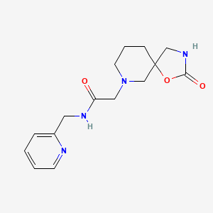 molecular formula C15H20N4O3 B5464228 2-(2-oxo-1-oxa-3,7-diazaspiro[4.5]dec-7-yl)-N-(2-pyridinylmethyl)acetamide 
