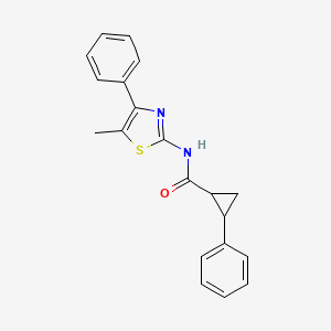 molecular formula C20H18N2OS B5464244 N-(5-methyl-4-phenyl-1,3-thiazol-2-yl)-2-phenylcyclopropanecarboxamide 
