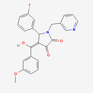 molecular formula C24H19FN2O4 B5464265 5-(3-fluorophenyl)-3-hydroxy-4-(3-methoxybenzoyl)-1-(3-pyridinylmethyl)-1,5-dihydro-2H-pyrrol-2-one 