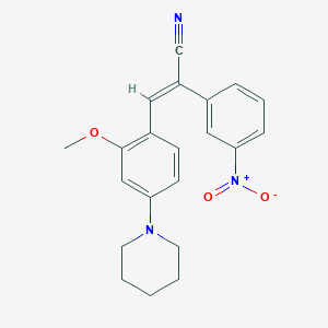 molecular formula C21H21N3O3 B5464268 3-[2-methoxy-4-(1-piperidinyl)phenyl]-2-(3-nitrophenyl)acrylonitrile 