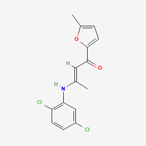 molecular formula C15H13Cl2NO2 B5464289 3-[(2,5-dichlorophenyl)amino]-1-(5-methyl-2-furyl)-2-buten-1-one 