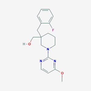 molecular formula C18H22FN3O2 B5464298 [3-(2-fluorobenzyl)-1-(4-methoxypyrimidin-2-yl)piperidin-3-yl]methanol 