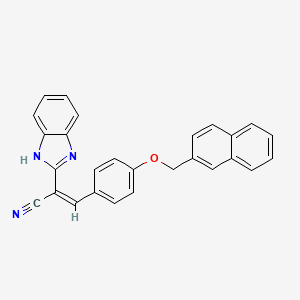 molecular formula C27H19N3O B5464305 2-(1H-benzimidazol-2-yl)-3-[4-(2-naphthylmethoxy)phenyl]acrylonitrile 