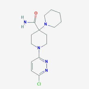 molecular formula C15H22ClN5O B5464316 1'-(6-chloropyridazin-3-yl)-1,4'-bipiperidine-4'-carboxamide 