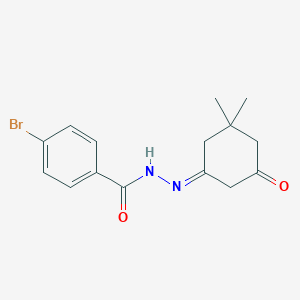 molecular formula C15H17BrN2O2 B5464344 4-bromo-N'-(3,3-dimethyl-5-oxocyclohexylidene)benzohydrazide 