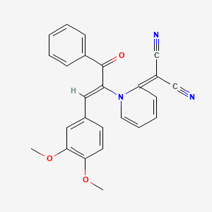 molecular formula C25H19N3O3 B5464370 [1-[1-benzoyl-2-(3,4-dimethoxyphenyl)vinyl]-2(1H)-pyridinylidene]malononitrile 