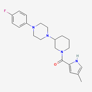 molecular formula C21H27FN4O B5464378 1-(4-fluorophenyl)-4-{1-[(4-methyl-1H-pyrrol-2-yl)carbonyl]-3-piperidinyl}piperazine 