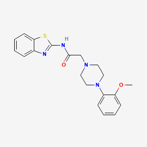 molecular formula C20H22N4O2S B5464380 N-1,3-benzothiazol-2-yl-2-[4-(2-methoxyphenyl)-1-piperazinyl]acetamide 
