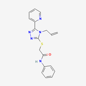 molecular formula C18H17N5OS B5464397 2-{[4-allyl-5-(2-pyridinyl)-4H-1,2,4-triazol-3-yl]thio}-N-phenylacetamide 