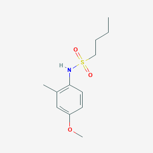 molecular formula C12H19NO3S B5464400 N-(4-methoxy-2-methylphenyl)-1-butanesulfonamide 