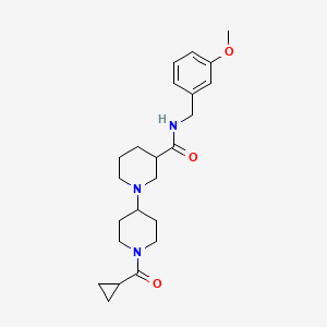 molecular formula C23H33N3O3 B5464417 1'-(cyclopropylcarbonyl)-N-(3-methoxybenzyl)-1,4'-bipiperidine-3-carboxamide 