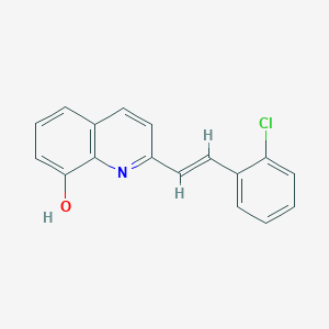 molecular formula C17H12ClNO B5464421 2-[2-(2-chlorophenyl)vinyl]-8-quinolinol 