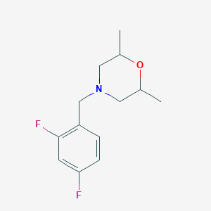 molecular formula C13H17F2NO B5464439 4-(2,4-difluorobenzyl)-2,6-dimethylmorpholine 