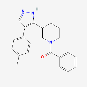 molecular formula C22H23N3O B5464443 1-benzoyl-3-[4-(4-methylphenyl)-1H-pyrazol-5-yl]piperidine 