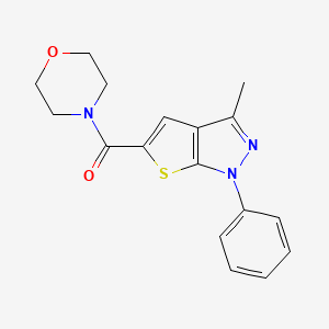 molecular formula C17H17N3O2S B5464444 3-methyl-5-(4-morpholinylcarbonyl)-1-phenyl-1H-thieno[2,3-c]pyrazole 