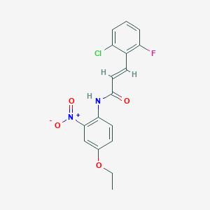 molecular formula C17H14ClFN2O4 B5464445 3-(2-chloro-6-fluorophenyl)-N-(4-ethoxy-2-nitrophenyl)acrylamide 