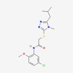 N-(5-chloro-2-methoxyphenyl)-2-[(5-isobutyl-4-methyl-4H-1,2,4-triazol-3-yl)thio]acetamide