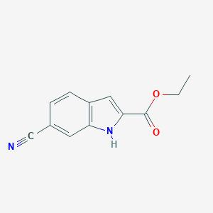 molecular formula C12H10N2O2 B054647 6-氰基-1H-吲哚-2-羧酸乙酯 CAS No. 104291-81-8