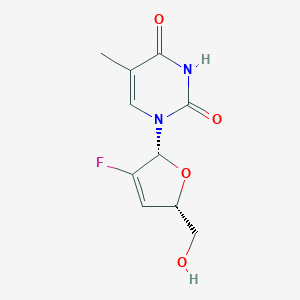 molecular formula C10H11FN2O4 B054648 3'-Deoxy-2',3'-didehydro-2'fluorothymidine CAS No. 122757-54-4