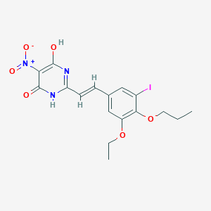 2-[2-(3-ethoxy-5-iodo-4-propoxyphenyl)vinyl]-6-hydroxy-5-nitro-4(3H)-pyrimidinone