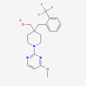 {1-(4-methoxypyrimidin-2-yl)-4-[2-(trifluoromethyl)benzyl]piperidin-4-yl}methanol