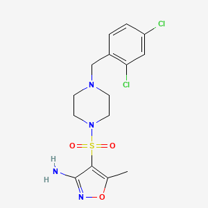 4-{[4-(2,4-dichlorobenzyl)-1-piperazinyl]sulfonyl}-5-methyl-3-isoxazolamine