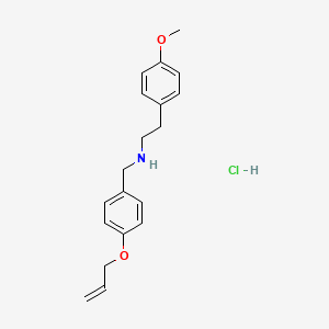 2-(4-methoxyphenyl)-N-[(4-prop-2-enoxyphenyl)methyl]ethanamine;hydrochloride