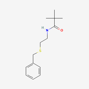 molecular formula C14H21NOS B5465365 N-[2-(benzylthio)ethyl]-2,2-dimethylpropanamide 