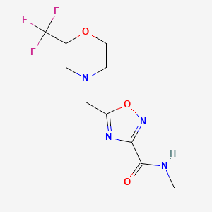 N-methyl-5-{[2-(trifluoromethyl)morpholin-4-yl]methyl}-1,2,4-oxadiazole-3-carboxamide