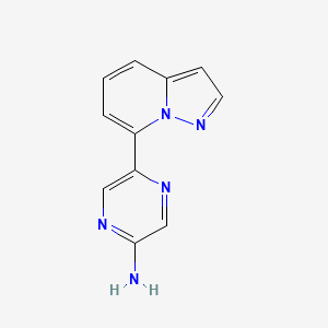 molecular formula C11H9N5 B5465422 5-pyrazolo[1,5-a]pyridin-7-ylpyrazin-2-amine 