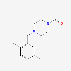 molecular formula C15H22N2O B5465435 1-[4-[(2,5-Dimethylphenyl)methyl]piperazin-1-yl]ethanone 