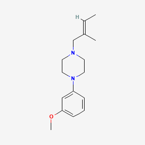 molecular formula C16H24N2O B5465450 1-(3-methoxyphenyl)-4-[(E)-2-methylbut-2-enyl]piperazine 