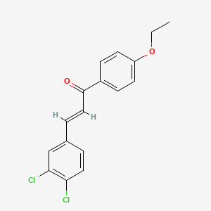 molecular formula C17H14Cl2O2 B5465473 3-(3,4-dichlorophenyl)-1-(4-ethoxyphenyl)-2-propen-1-one 