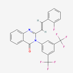 molecular formula C24H13F7N2O B5465540 3-[3,5-bis(trifluoromethyl)phenyl]-2-[2-(2-fluorophenyl)vinyl]-4(3H)-quinazolinone 