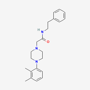 molecular formula C22H29N3O B5465561 2-[4-(2,3-dimethylphenyl)-1-piperazinyl]-N-(2-phenylethyl)acetamide 