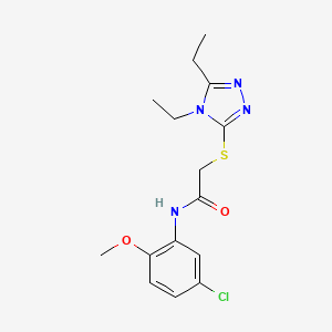 N-(5-chloro-2-methoxyphenyl)-2-[(4,5-diethyl-4H-1,2,4-triazol-3-yl)sulfanyl]acetamide