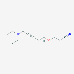 3-{[5-(diethylamino)-1-methyl-3-pentyn-1-yl]oxy}propanenitrile