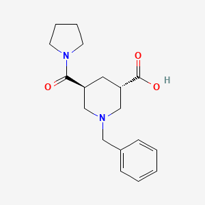 (3S*,5S*)-1-benzyl-5-(1-pyrrolidinylcarbonyl)-3-piperidinecarboxylic acid