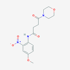 molecular formula C15H19N3O6 B5465589 N-(4-methoxy-2-nitrophenyl)-4-(4-morpholinyl)-4-oxobutanamide 