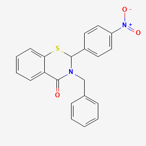 molecular formula C21H16N2O3S B5465611 3-benzyl-2-(4-nitrophenyl)-2,3-dihydro-4H-1,3-benzothiazin-4-one 