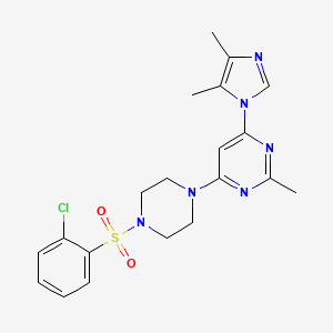 4-{4-[(2-chlorophenyl)sulfonyl]-1-piperazinyl}-6-(4,5-dimethyl-1H-imidazol-1-yl)-2-methylpyrimidine