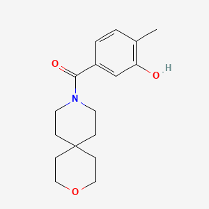 molecular formula C17H23NO3 B5465685 2-methyl-5-(3-oxa-9-azaspiro[5.5]undec-9-ylcarbonyl)phenol 