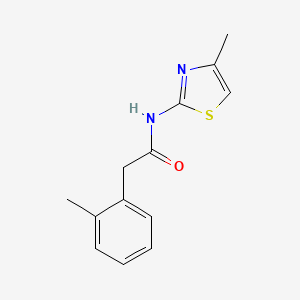 2-(2-methylphenyl)-N-(4-methyl-1,3-thiazol-2-yl)acetamide